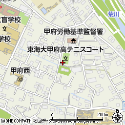 山梨県甲府市下飯田周辺の地図