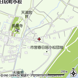 山梨県笛吹市春日居町小松776周辺の地図