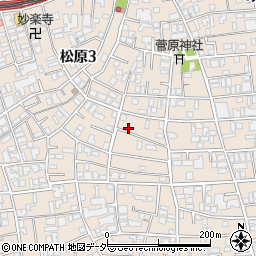 東京都世田谷区松原3丁目周辺の地図
