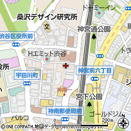 日本年金機構渋谷年金事務所周辺の地図