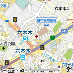 シーシャカフェ&バー muse 六本木店周辺の地図