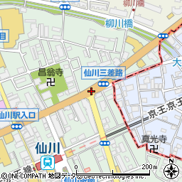仙川三差路周辺の地図