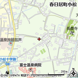 山梨県笛吹市春日居町小松64周辺の地図