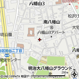東京都世田谷区八幡山3丁目6周辺の地図