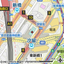 ファミリーマート汐留タワー店周辺の地図