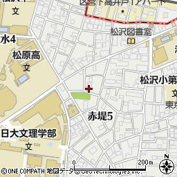 東京都世田谷区赤堤5丁目25-3周辺の地図
