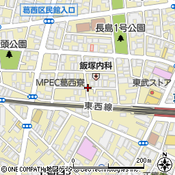 東京都江戸川区中葛西周辺の地図