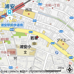 浦安市立　浦安小学校・地区児童育成クラブ周辺の地図