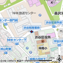渋谷税務署前周辺の地図