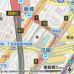 〒105-7422 東京都港区東新橋 日本テレビタワー（２２階）の地図