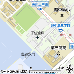 千住倉庫株式会社　越中島営業所周辺の地図