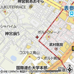 東京都渋谷区神宮前5丁目3-12周辺の地図