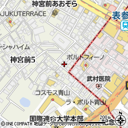 東京都渋谷区神宮前5丁目3-13周辺の地図
