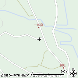 岐阜県中津川市付知町（一の宮）周辺の地図