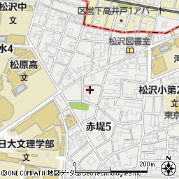 東京都世田谷区赤堤5丁目25-7周辺の地図