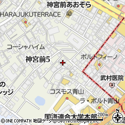 東京都渋谷区神宮前5丁目45-9周辺の地図