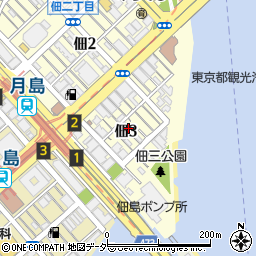東京都中央区佃3丁目8-11周辺の地図