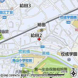 東京都世田谷区給田2丁目14-2周辺の地図