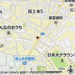 世田谷桜上水五郵便局 ＡＴＭ周辺の地図