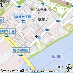 千里浜 築地本店周辺の地図
