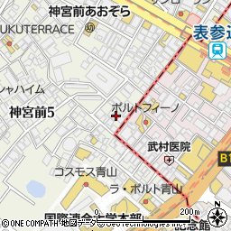 東京都渋谷区神宮前5丁目3-9周辺の地図