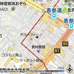 東京都港区北青山3丁目周辺の地図