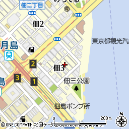 東京都中央区佃3丁目8-12周辺の地図