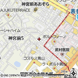 東京都渋谷区神宮前5丁目3-14周辺の地図