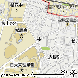 東京都世田谷区赤堤5丁目33-6周辺の地図