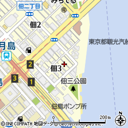 東京都中央区佃3丁目8-2周辺の地図
