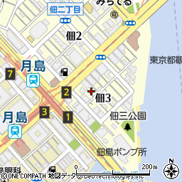 東京都中央区佃3丁目4-9周辺の地図