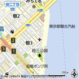 東京都中央区佃3丁目9-3周辺の地図