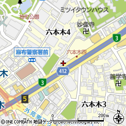 東京都港区六本木4丁目1-16周辺の地図