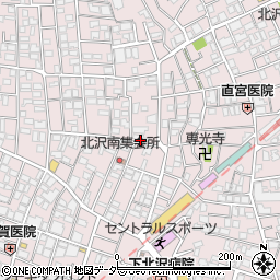 東京都世田谷区北沢3丁目周辺の地図