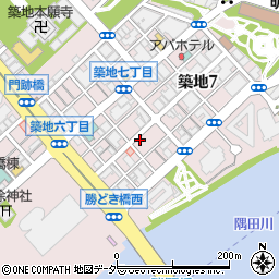 東京都中央区築地6丁目周辺の地図