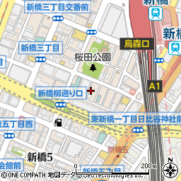 酒菜浪漫亭新橋店周辺の地図