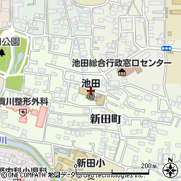 山梨県甲府市新田町周辺の地図