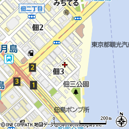 東京都中央区佃3丁目8-1周辺の地図