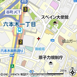 東京都港区六本木1丁目周辺の地図