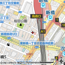 炭火焼鳥 鳥三昧 新橋店周辺の地図