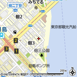 東京都中央区佃3丁目9周辺の地図