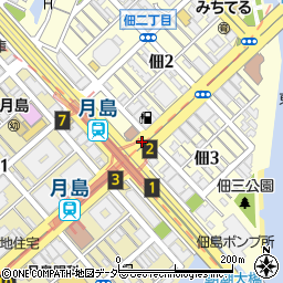 月島駅周辺の地図