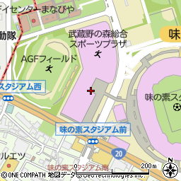 武蔵野の森総合スポーツプラザ周辺の地図