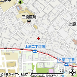東京都渋谷区上原2丁目周辺の地図