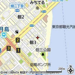 東京都中央区佃3丁目9-8周辺の地図