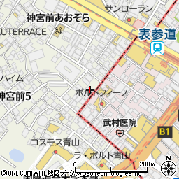 東京都渋谷区神宮前5丁目3-6周辺の地図