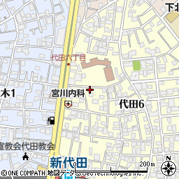 東京都世田谷区代田6丁目24-10周辺の地図