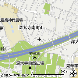 東京都調布市深大寺南町周辺の地図