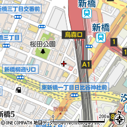 完全個室＆特選日本酒を揃えた焼き鳥居酒屋　鶏のまるよし　新橋店周辺の地図