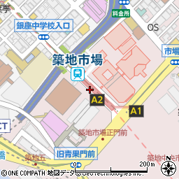 朝日新聞社北側パーキングメーター周辺の地図